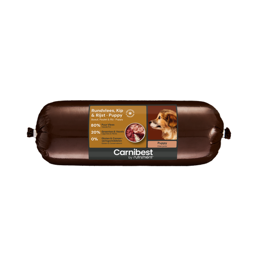 Puppy Rundvlees, Kip & Rijst 1000 gram (Omdoos 10 x 1KG)